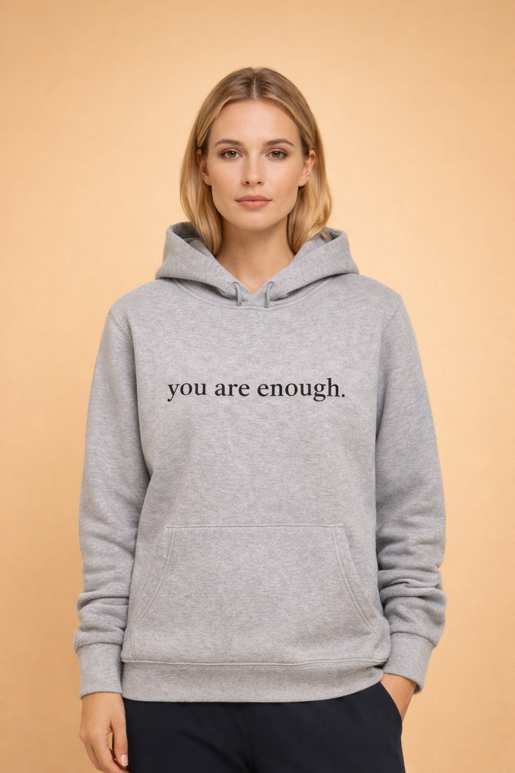Lena | Oversized hoodie with motivational slogan