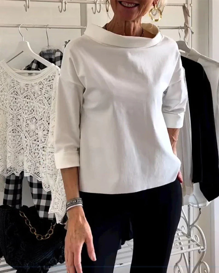 Maya | Women's Bateau Neck 3/4 Sleeve Casual Top