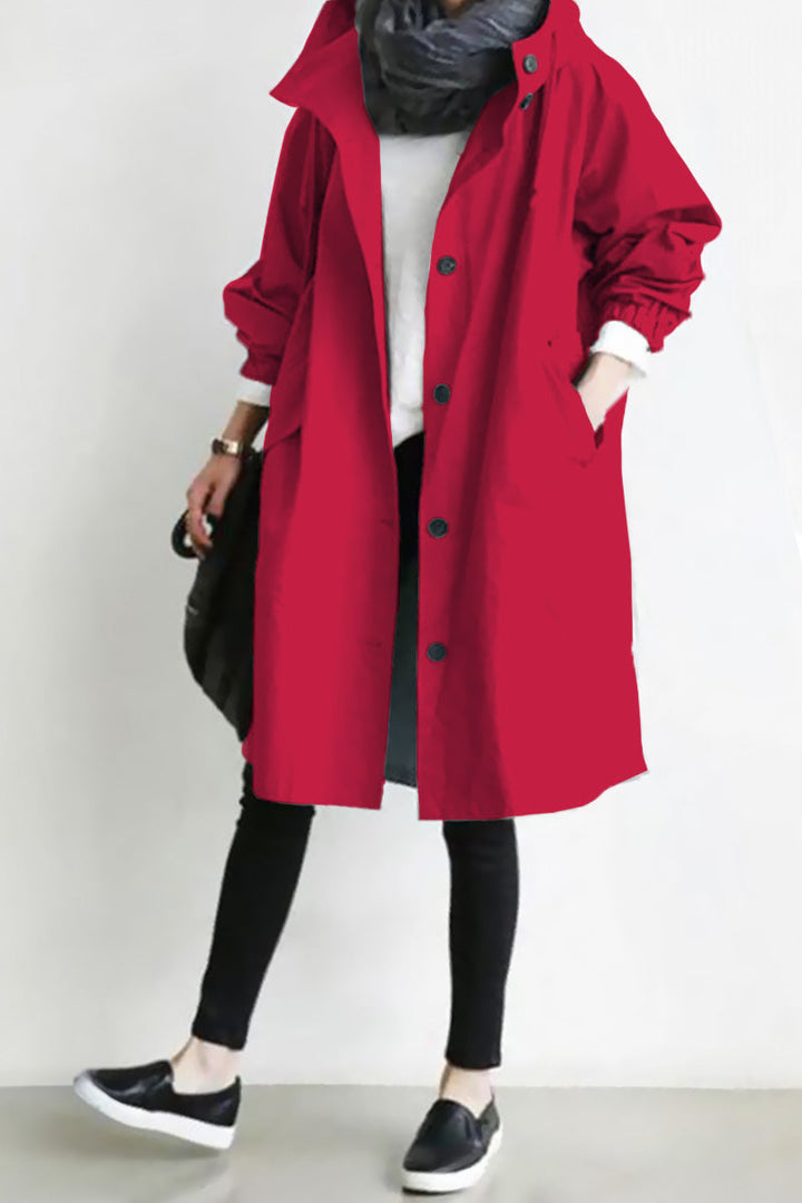 Rachel™ Water-Resistant Oversized Hooded Windbreaker