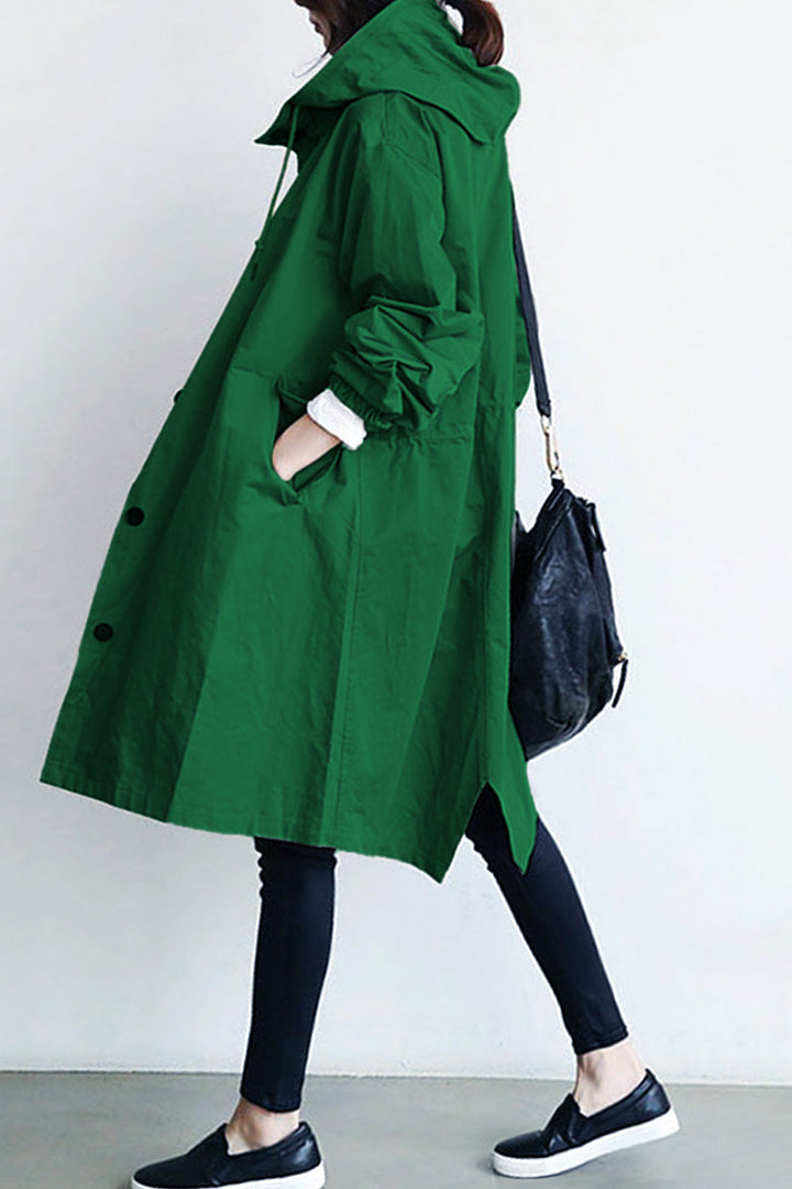 Rachel™ Water-Resistant Oversized Hooded Windbreaker