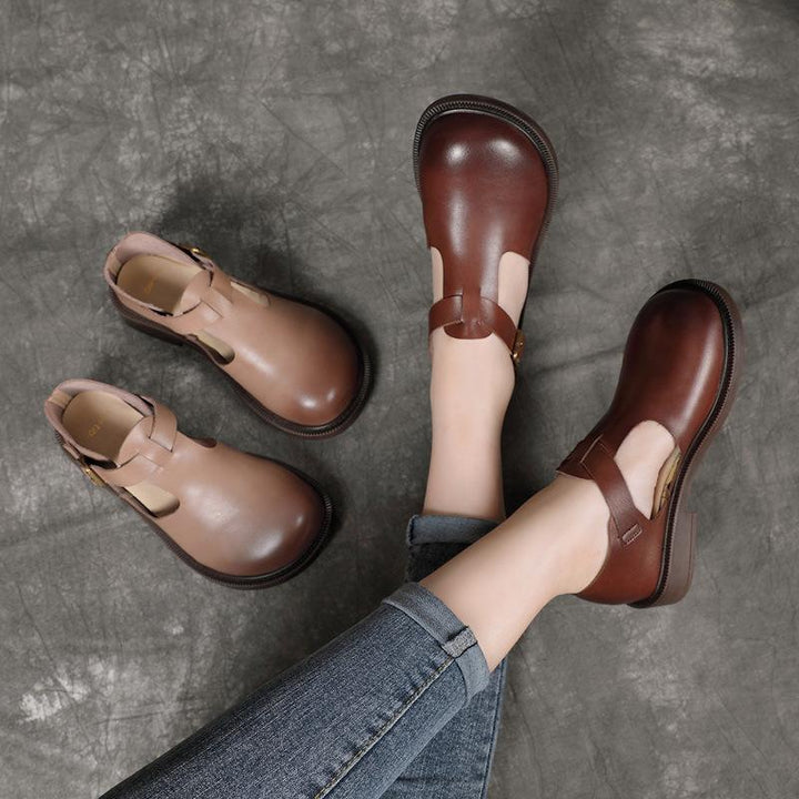 Calla - Timeless Rounded Toe Mary Jane Shoes