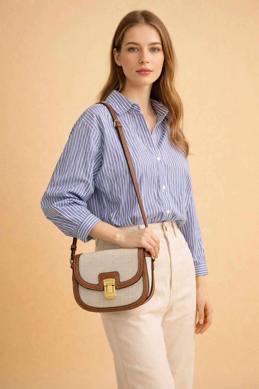 Danie | Women’s Structured Saddle Crossbody Bag for Effortless Chic