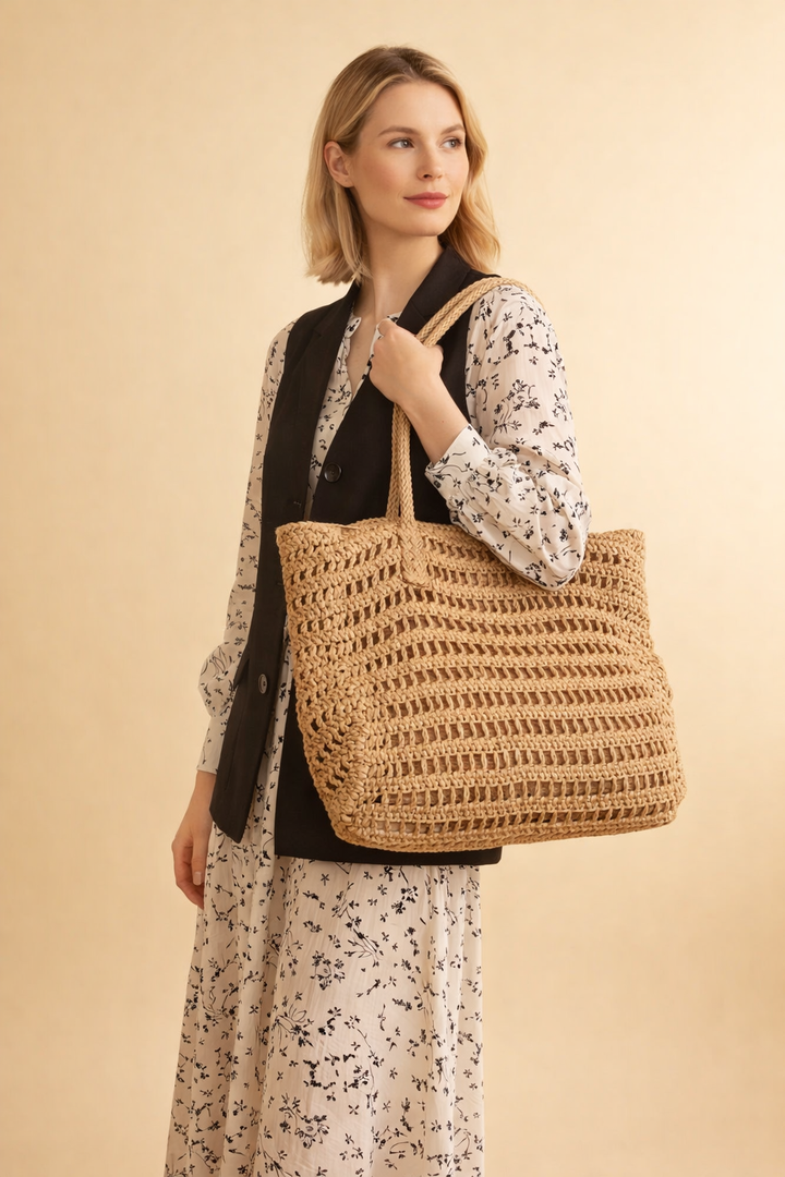 Olivia | Women’s Elegant Woven Tote Bag for Everyday Styling
