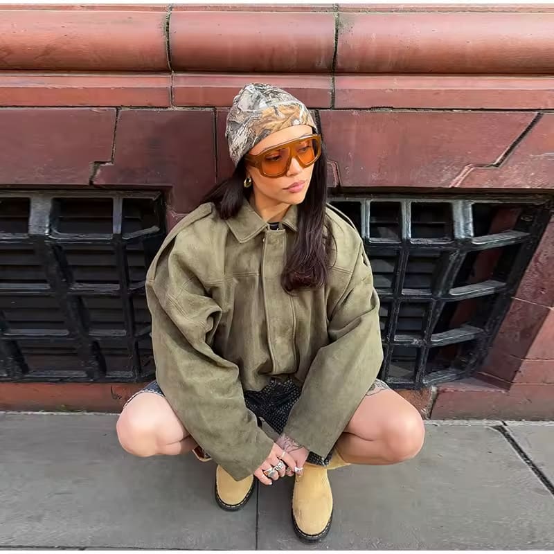 Noraly™ | Suede Bomber Jacket