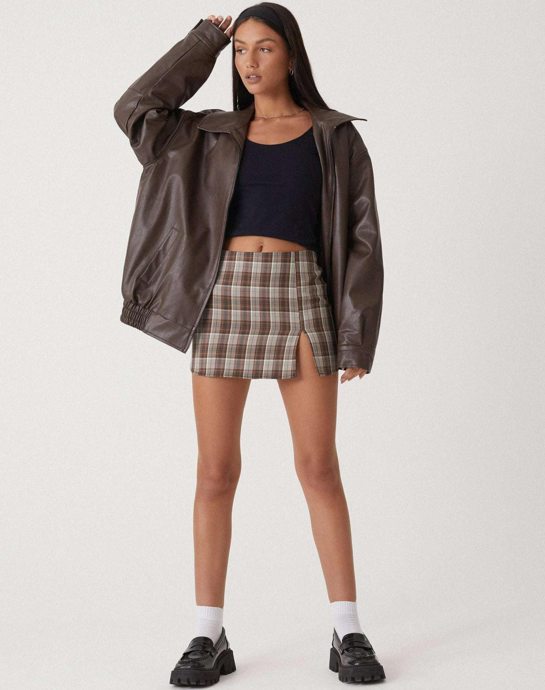Sophia | Oversized PU Leather Jacket for Women – Fashionable Look, High-Quality Faux Leather